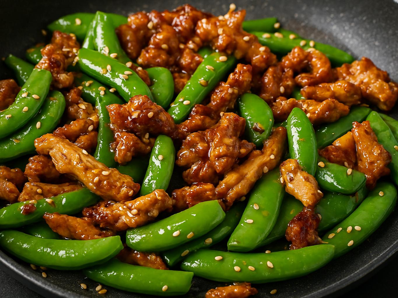 Recept Aziatische vega kipstukjes met sugar snaps